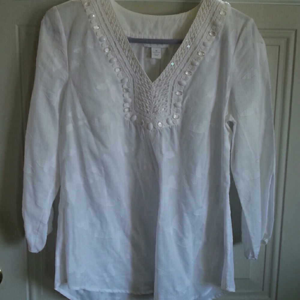 Ladies Charter Club Medium White Top